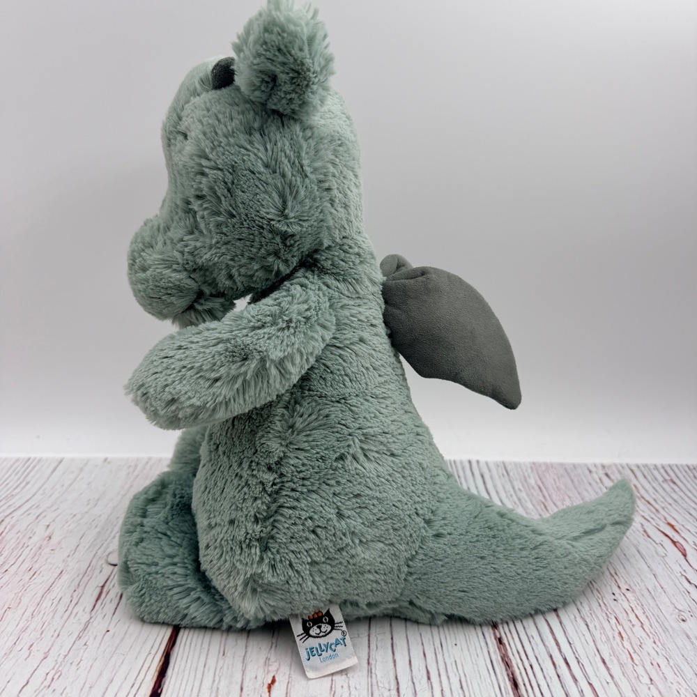 Jellycat Bashful Dragon Sage Green Soft Plush Stuffed Animal Toy Medium
